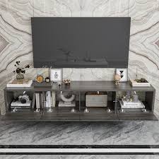 Fufu Gaga Gray Wooden Tv Stand Fits Tv