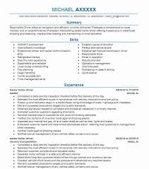 Tractor Trailer Driver Resume Sample Driver Resumes Livecareer
