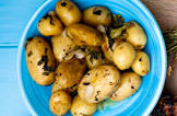 baby new potatoes with mint  bbq