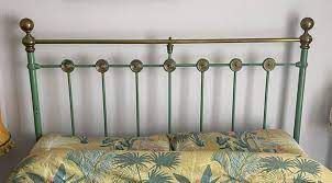 Vintage French Cast Iron Double Bed