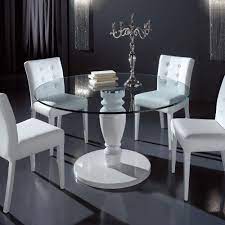 designer italian round glass dining