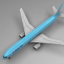 korean air boeing 777 300er 3d model