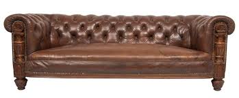 Edwardian Leather Chesterfield Sofa
