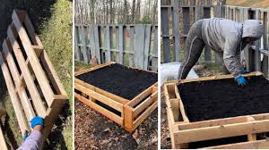 raised garden bed with free pallets