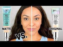 it cosmetics cc cream matte vs