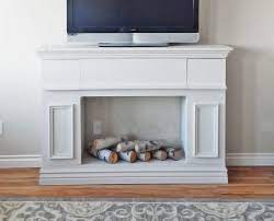 faux fireplace cabinet with