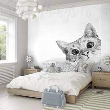 Sneaky Cat Portrait Wallpaper Mural