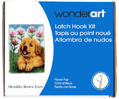 wonderart latch hook kit 15 x20 flower