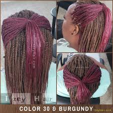 Hair color 2017/ 2018 do you know why so many people are in love with the burgundy color? Color 30 And Burgundy Individual Box Braids