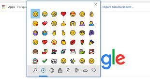 the emoji panel in windows 10