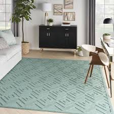nourison versatile 8 x 10 aqua teal indoor outdoor rug