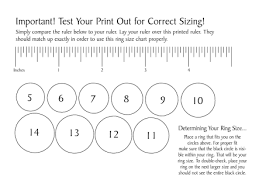 Ring Size Chart With Ruler Google Search Print Out Ring