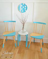 Aqua Beechwood Color Blocked Chairs