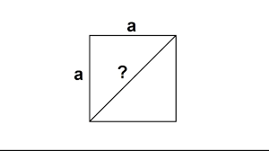 Calcul de la diagonale d'un carré - théorème de Pythagore - YouTube
