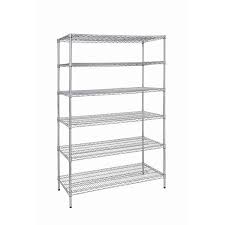 Steel Wire Shelving Unit In Chrome