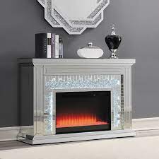 Glamorous Fireplace W Led Light Strips