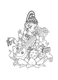 Some goddess coloring may be available for free. Saraswati Coloring Pages