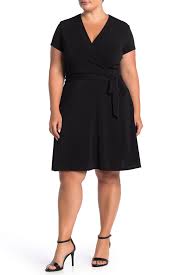 Belted Fit Flare Dress Plus Size