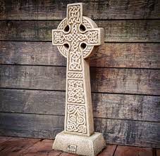 Celtic Cross Stoneware Garden Ornament