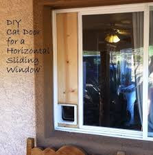 Horizontal Sliding Window Cat Door