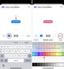 change sms and imessage text bubble colors