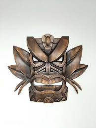 Tiki Mask Wood African Wooden Tiki