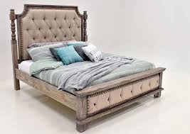 charleston upholstered queen bed gray