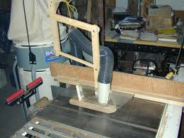 I ended up removing the right side. Homemade Overarm Tablesaw Guard Canadian Woodworking And Home Improvement Forum