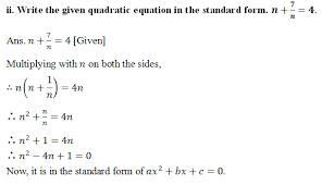 Write The Given Quadratic Equation