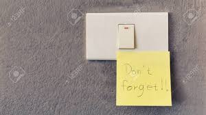 I'm not an electrician, but it sounds like when the light switch goes on, it creates a minute momentary drain on your electrical system which is just enough to trip your monitor. Light Switch On The Wall With A Reminder To Turn Off Stock Photo Picture And Royalty Free Image Image 86169759