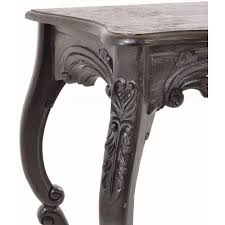 Vintage Black Carved Console Table