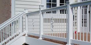 A guardrail is the structural rail, posts, and infill you would not have to install infill between the posts or the top of the rail and the treads since a guardrail isn't required. Cost To Install Vinyl Deck Railing 2021 Costimates Com