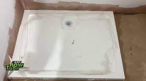shower tray on concrete base