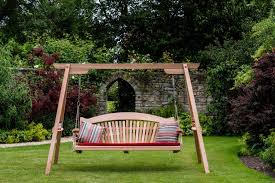 garden swing seat in western red cedar