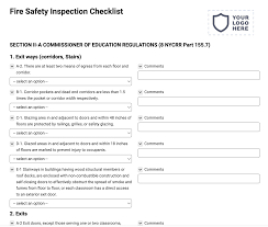 fire safety inspection checklist joyfill