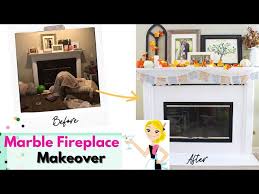 Diy Marble Fireplace And Mantel