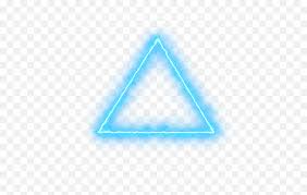 blue triangle neon lights png