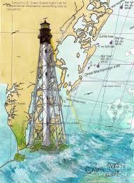 Cape Charles Lighthouse Va Nautical Chart Map Art Cathy Peek