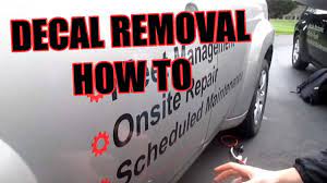 Decal & Vinyl Removal - YouTube
