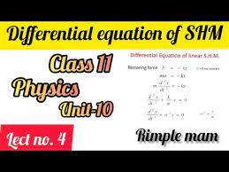 diffeial equation of shm 11
