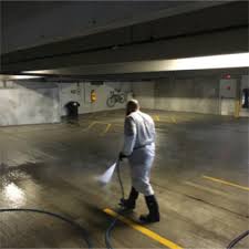 power washing and parking lot striping