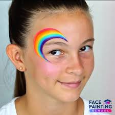 easy and elegant rainbow face paint