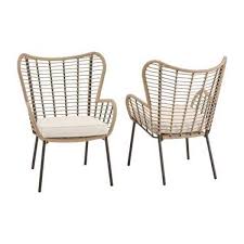 Open Weave Wicker Outdoor Lounge Chair