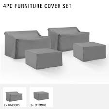 Crosley Furniture 4 Piece Gray Outdoor