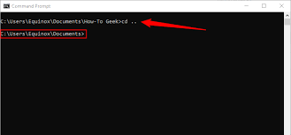 change directories in command prompt