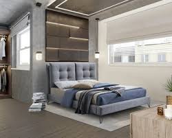 Aaden Grey Upholstered Bed Frame Love
