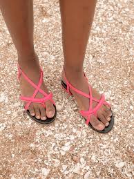 Ditole Poppy Tong Sandals Hot Pink On Garmentory