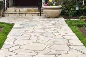 how to install a flagstone walkway