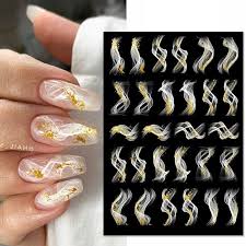 nail art stickers decals transfers wavy