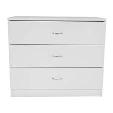 winado modern simple 3 drawer chest of drawer white